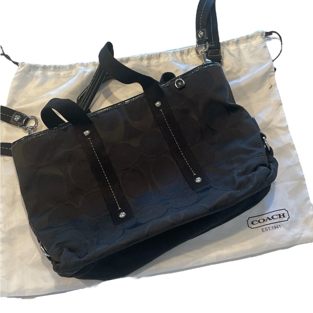 Coach Signature Kyra Tote with Crossbody Strap and Silver Toned Hardware - Picture 2 of 16